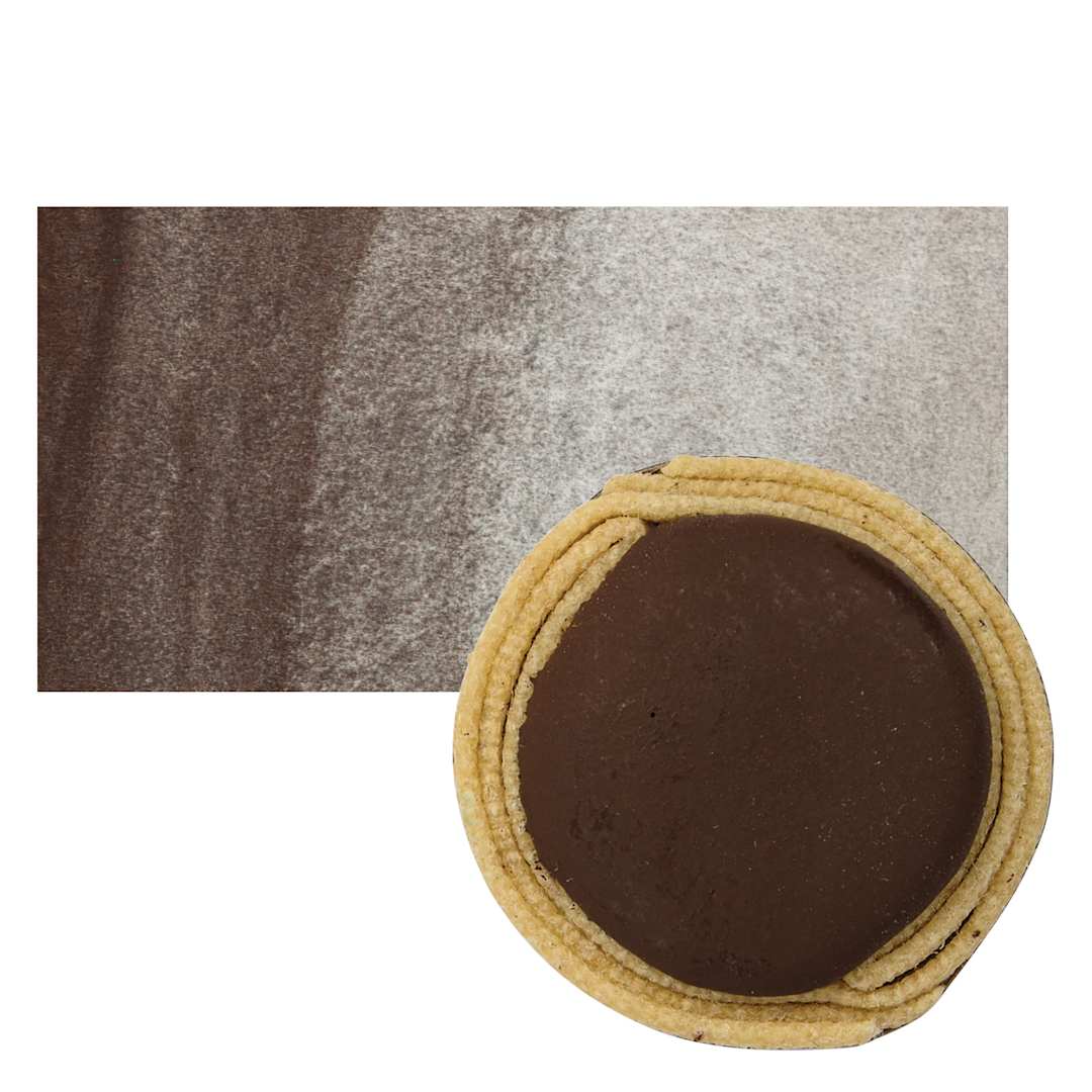 Open in modal - Beam Paints Watercolor Paintstone - Cub Brown stone and swatch