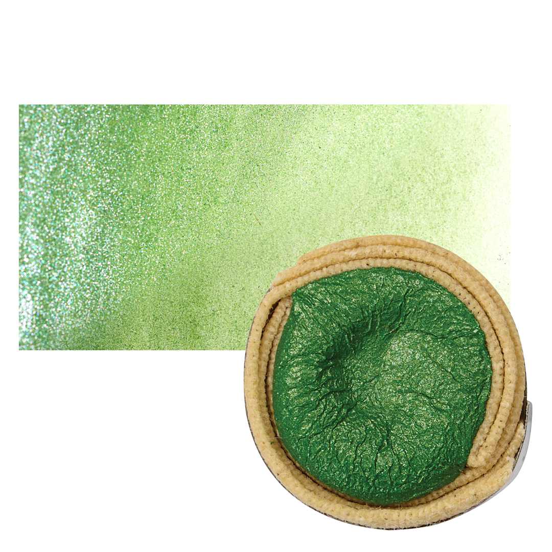 Open in modal - Beam Paints Watercolor Paintstone - Rainforest stone and swatch