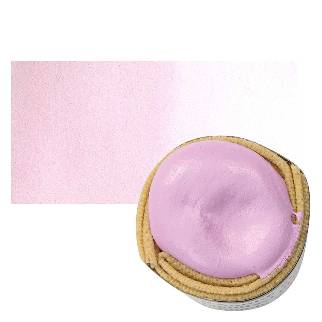 Open in modal - Beam Paints Watercolor Paintstone - Wild Rose swatch and rose