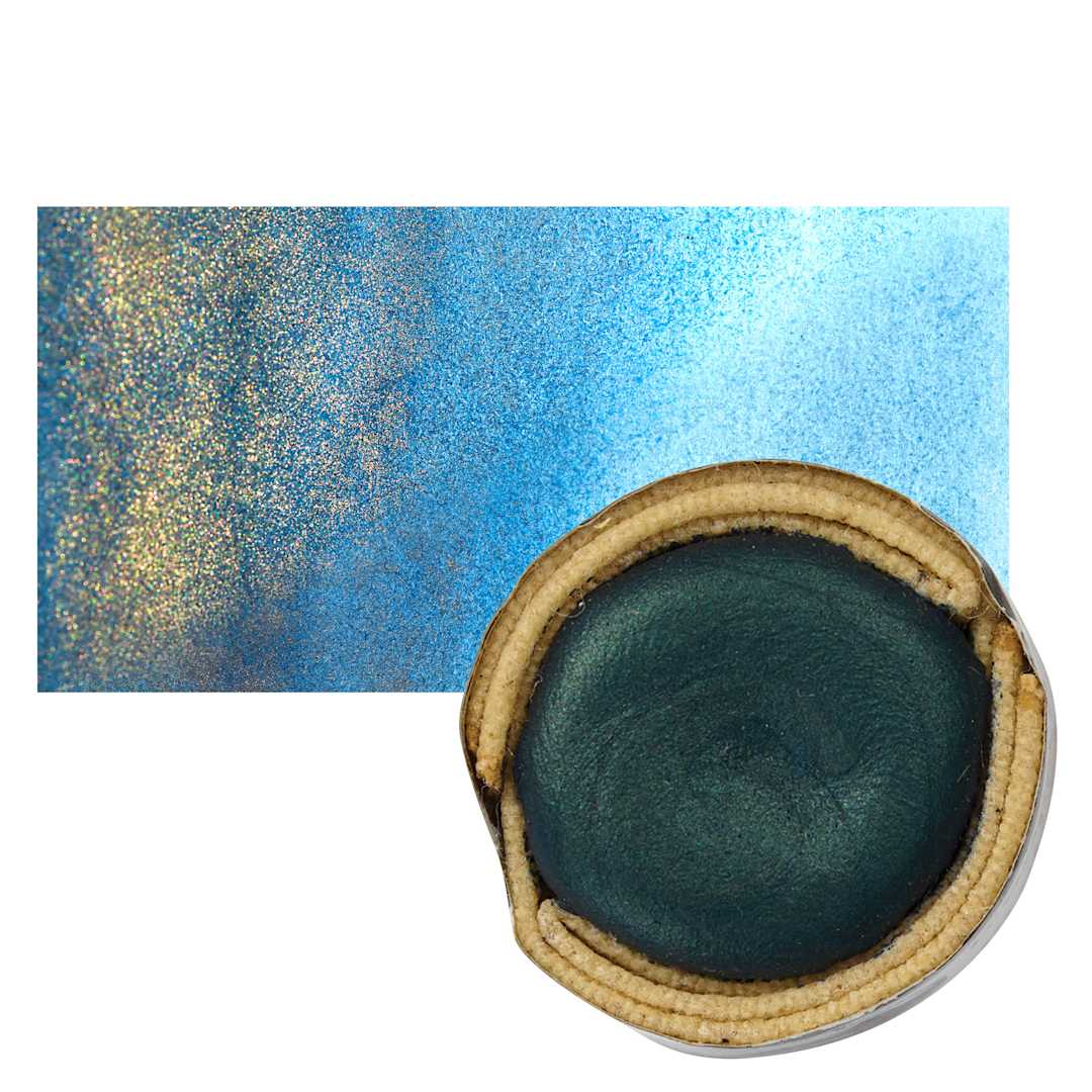 Open in modal - Beam Paints Watercolor Paintstone - Wintery Night stone and swatch