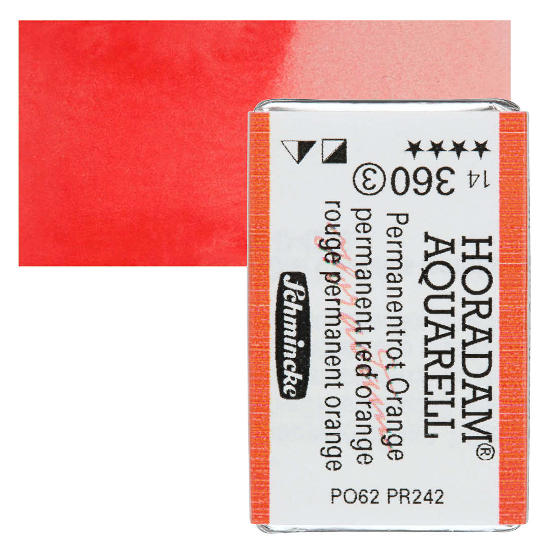 Open in modal - Schmincke Horadam Aquarell Watercolor - Perylene Dark Red, Full Pan and swatch