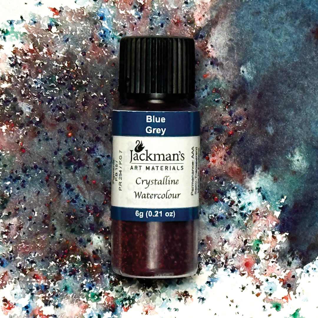 Open in modal - Jackman's Crystalline Powder Watercolor - Blue Grey, 6 g bottle and swatch