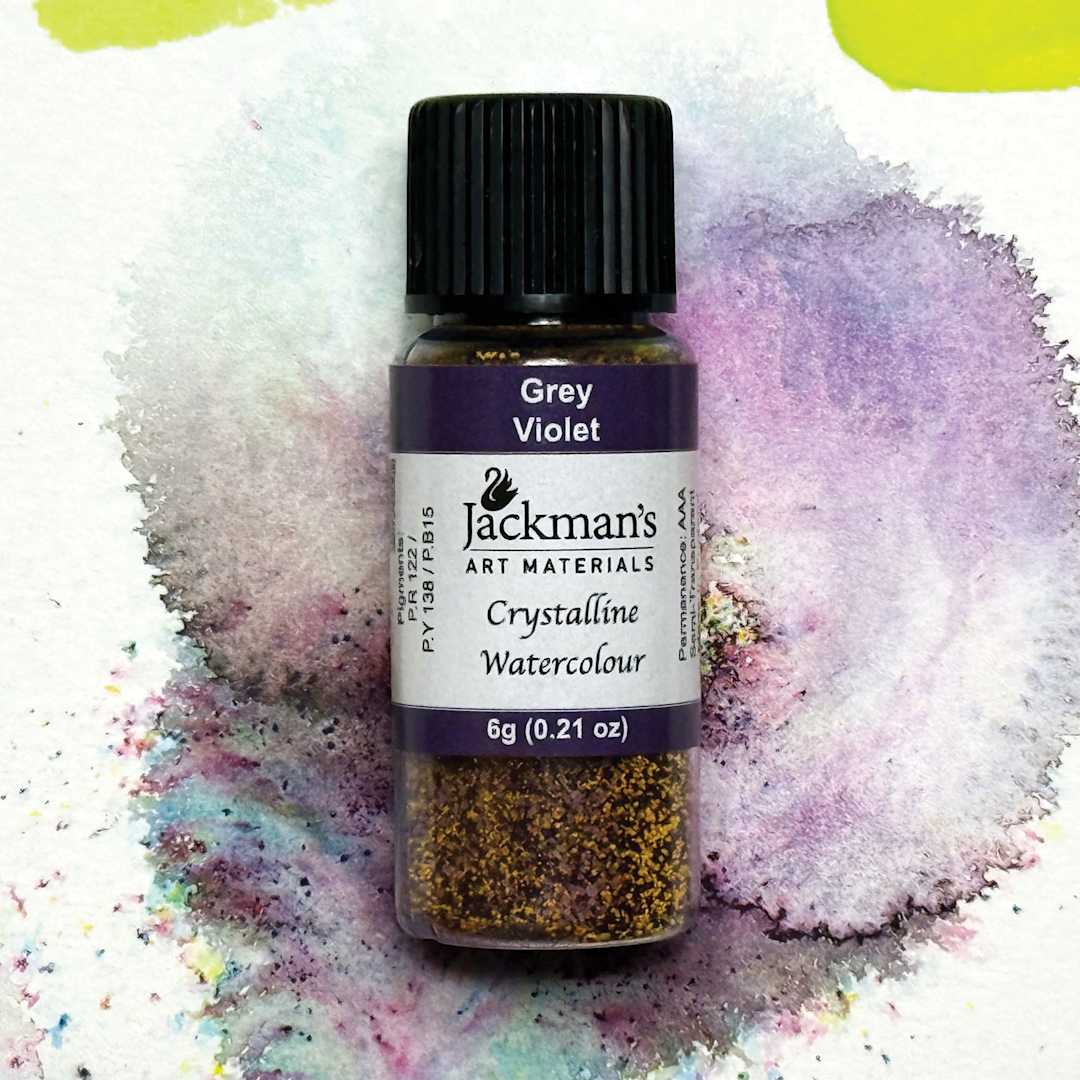 Open in modal - Jackman's Crystalline Powder Watercolor - Grey Violet, 6 g bottle and swatch