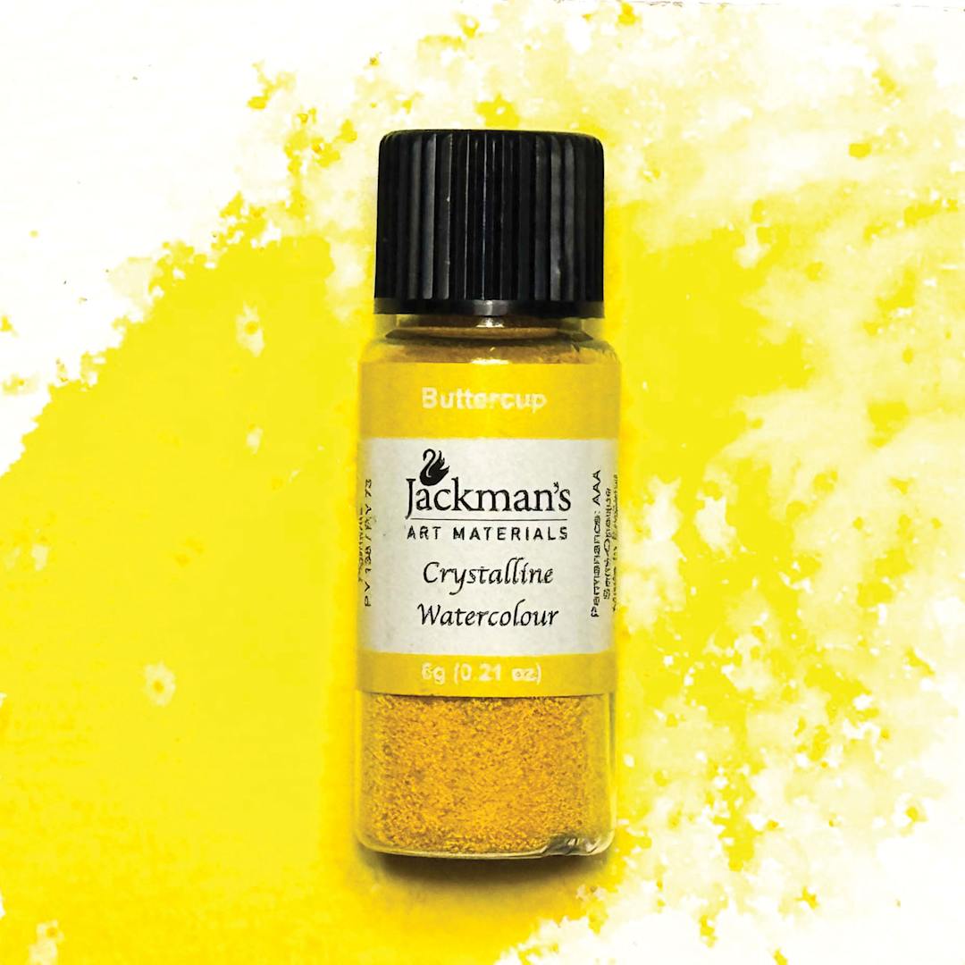 Open in modal - Jackman's Crystalline Powder Watercolor - Buttercup, 6 g bottle and swatch