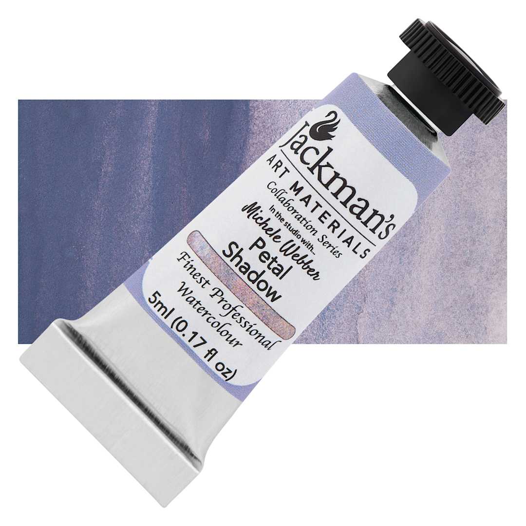 Open in modal - Jackman's Finest Professional Watercolour - Petal Shadow, 5 ml Tube and Swatch