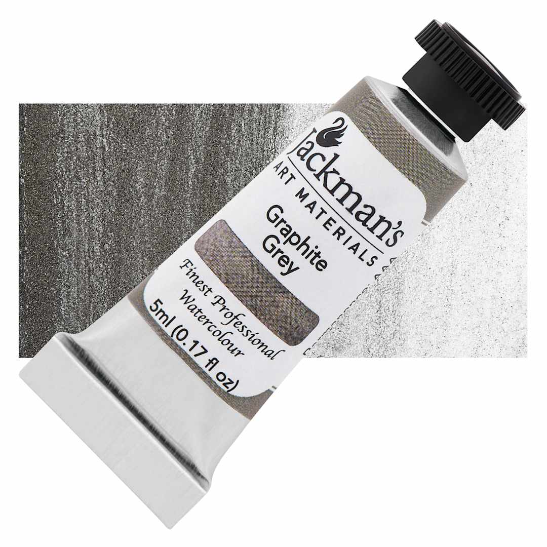 Open in modal - Jackman's Finest Professional Watercolour - Graphite Grey, 5 ml Tube and Swatch