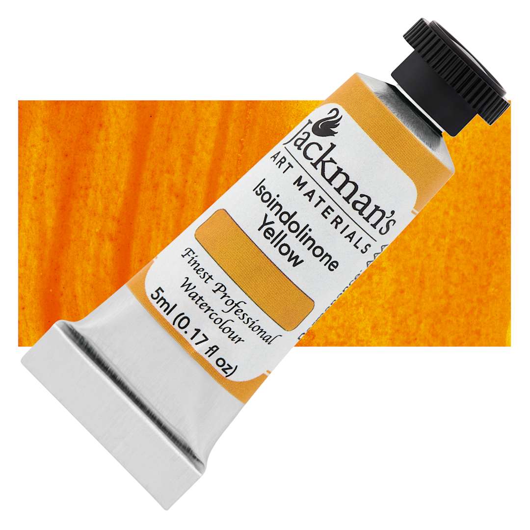 Open in modal - Jackman's Finest Professional Watercolour - Isoindolinone Yellow, 5 ml Tube and Swatch
