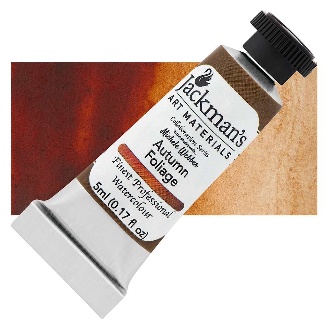 Open in modal - Jackman's Finest Professional Watercolour - Autumn Foliage, 5 ml Tube and Swatch