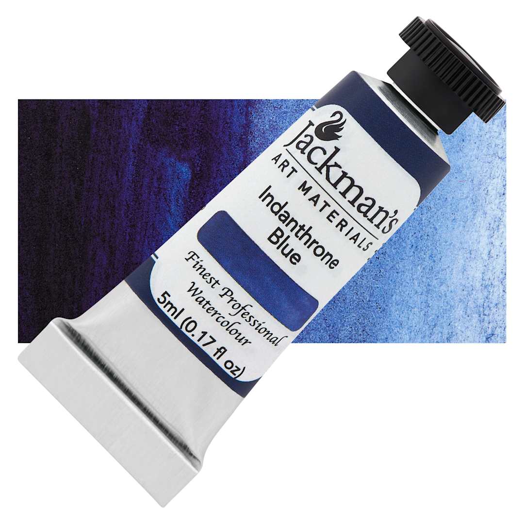 Open in modal - Jackman's Finest Professional Watercolour - Indanthrone Blue, 5 ml Tube and Swatch