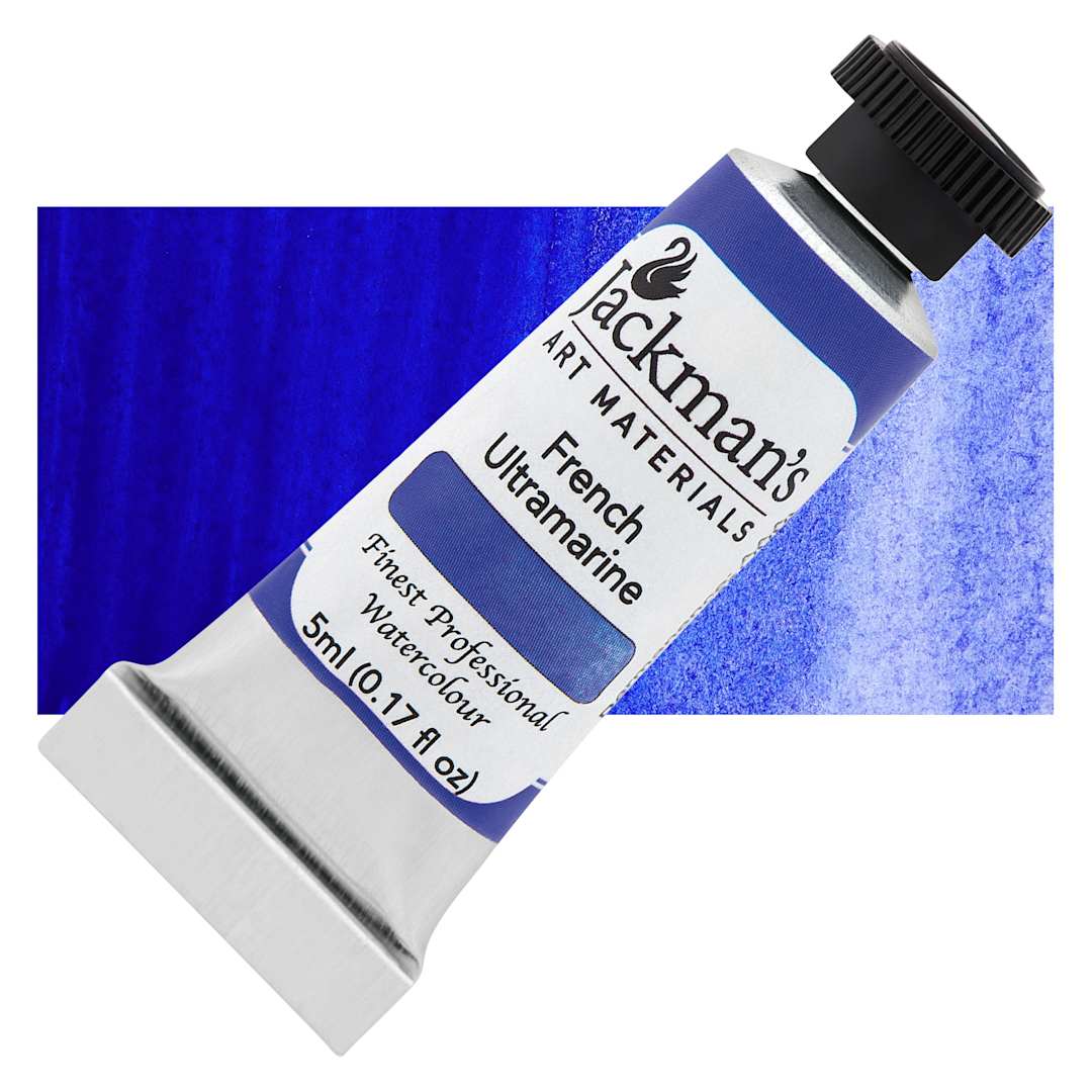 Open in modal - Jackman's Finest Professional Watercolour - French Ultramarine, 5 ml Tube and Swatch