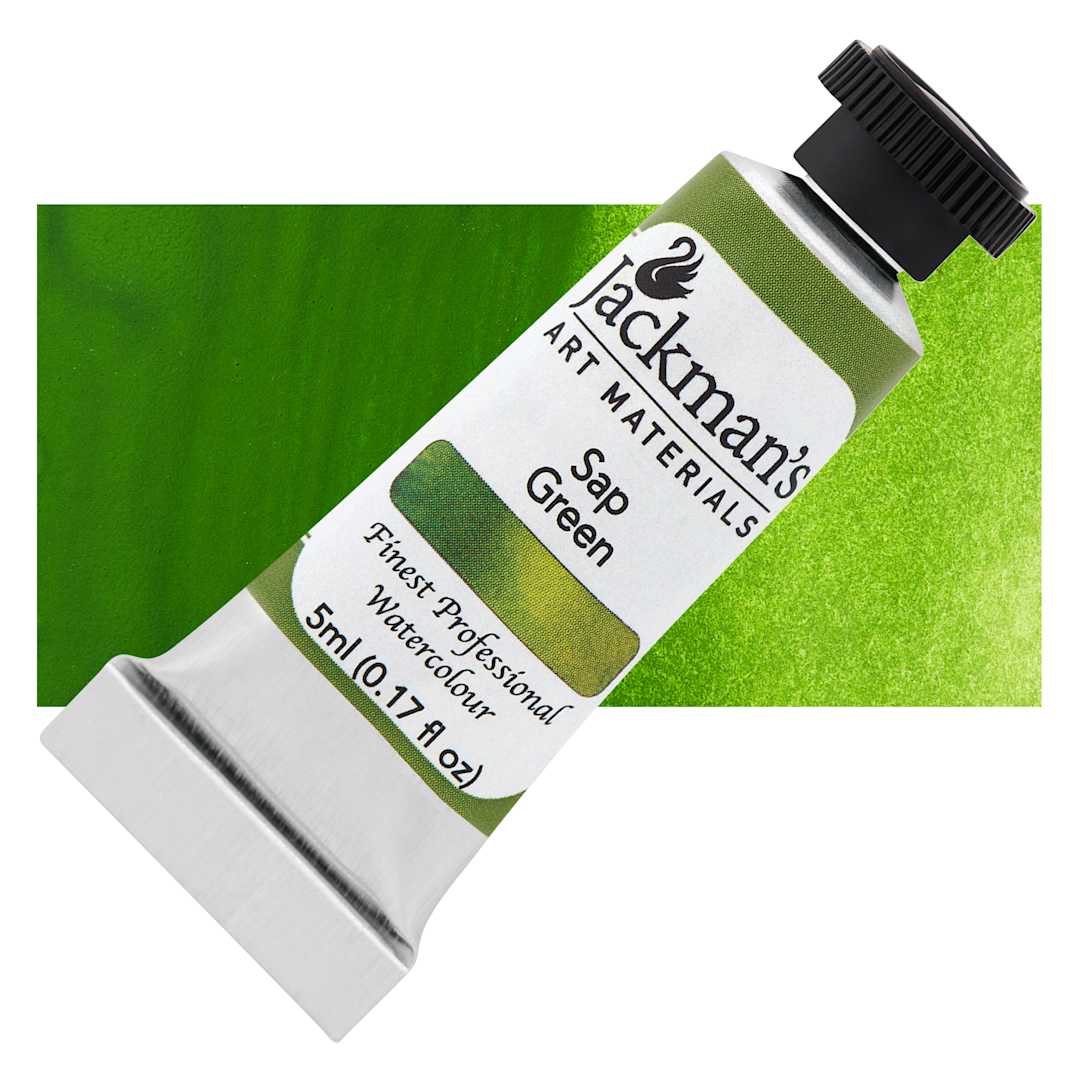 Open in modal - Jackman's Finest Professional Watercolour - Sap Green, 5 ml Tube and Swatch
