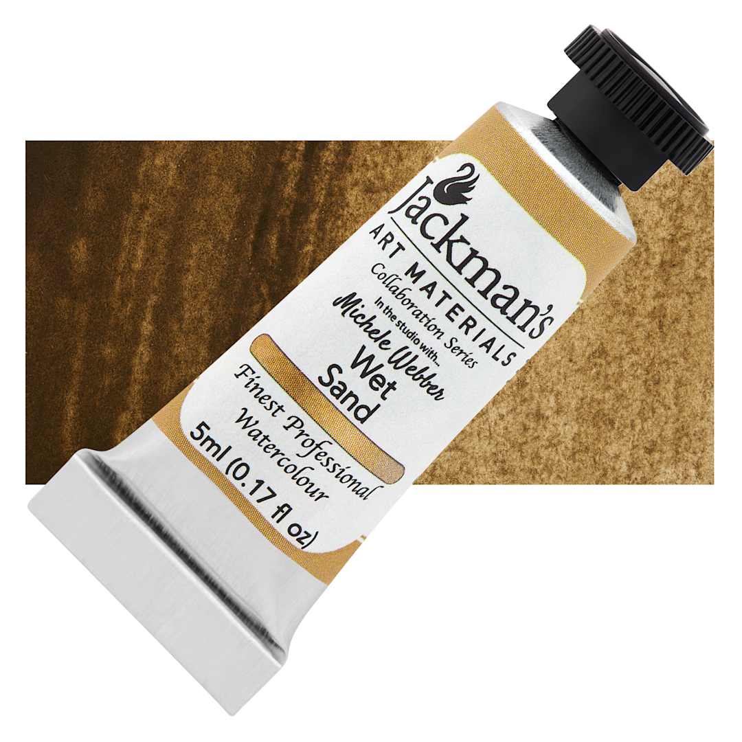 Open in modal - Jackman's Finest Professional Watercolour - Wet Sand, 5 ml Tube and Swatch