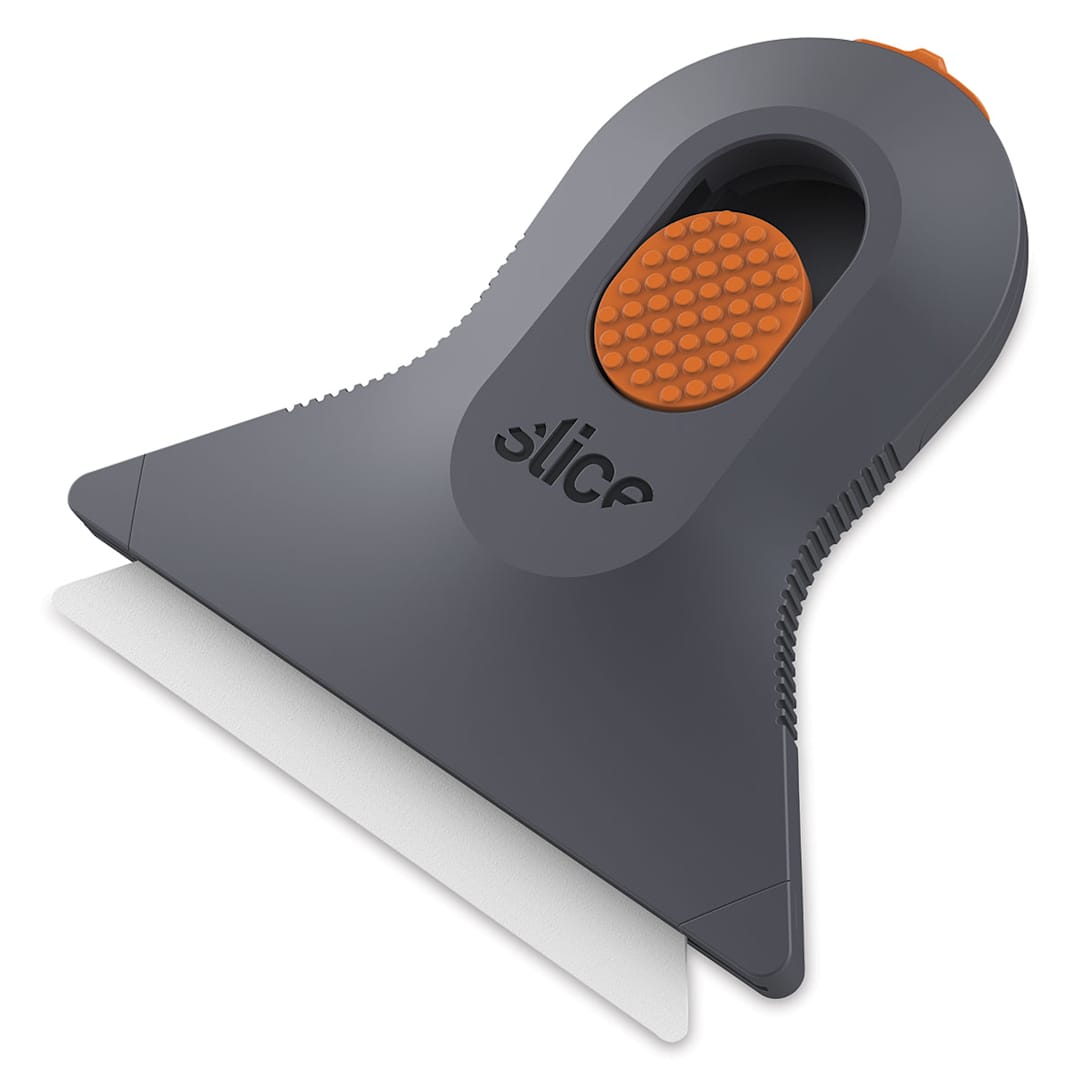 Open in modal - Slice Mini Scraper - Top view with blade exposed