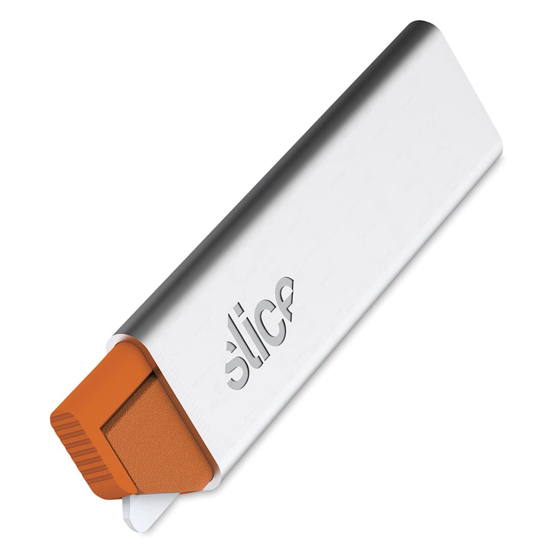 Open in modal - Slice Manual Carton Cutter - Angled view of cutter with ceramic blade extended