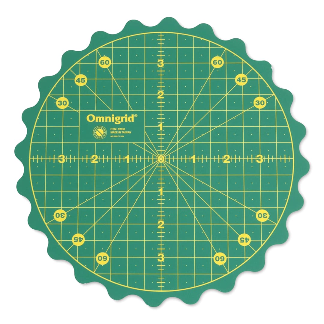 Open in modal - Omnigrid 360 Rotating Cutting Mat - Green/Yellow, 8"