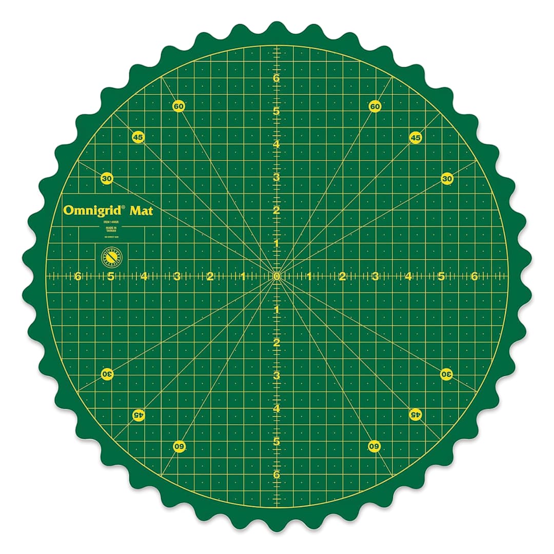 Open in modal - Omnigrid 360 Rotating Cutting Mat - Green/Yellow, 14"