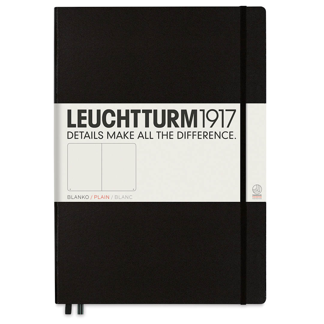 Open in modal - Leuchtturm1917 Blank Hardcover Notebook - Black, Master, 8-3/4" x 12-1/2"