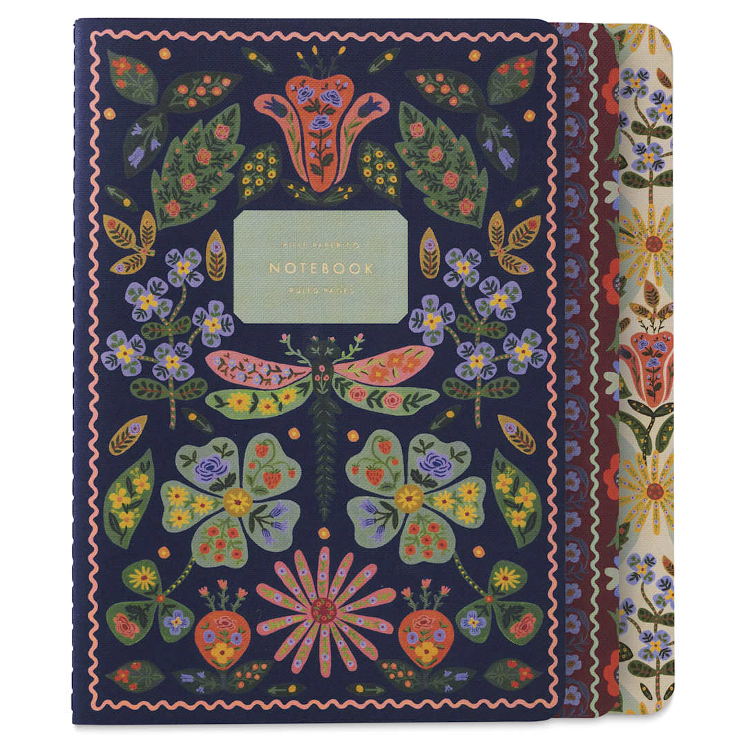 Open in modal - Rifle Paper Co. Stitched Notebook Set - Posy, Pkg of 3