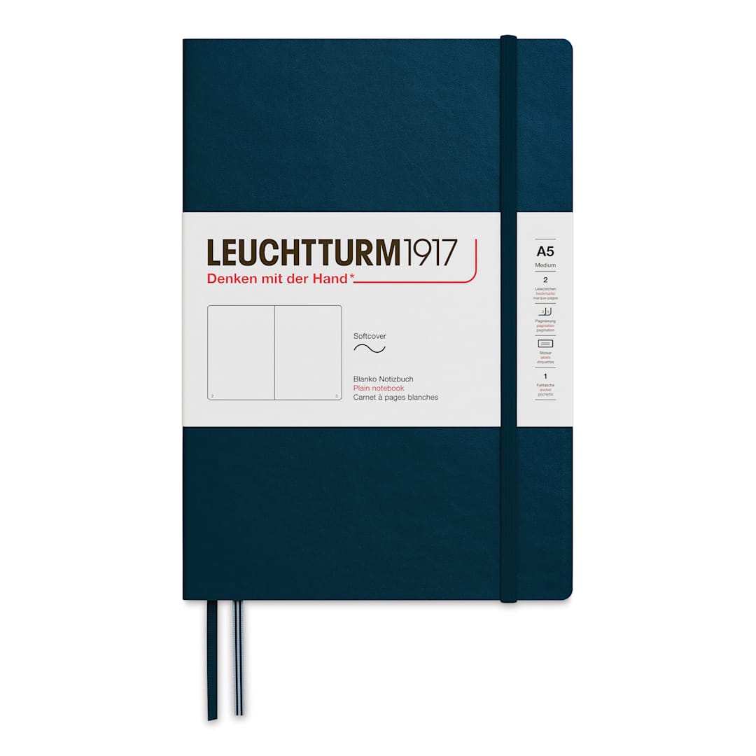 Open in modal - Leuchtturm1917 Blank Softcover Notebook - Deep Sea, 5-3/4" x 8-1/4"
