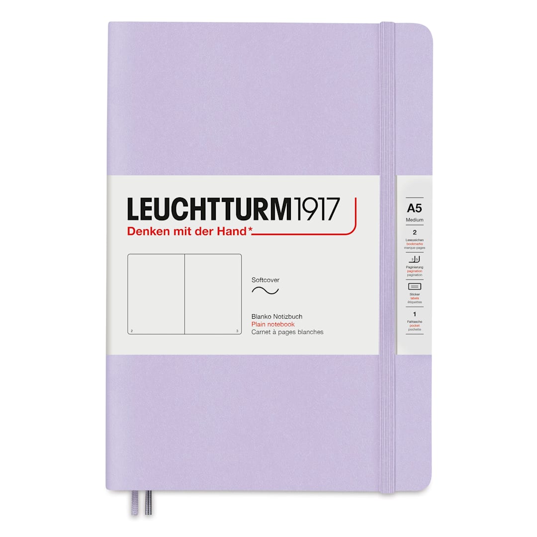 Open in modal - Leuchtturm1917 Blank Softcover Notebook - Lilac, 5-3/4" x 8-1/4"