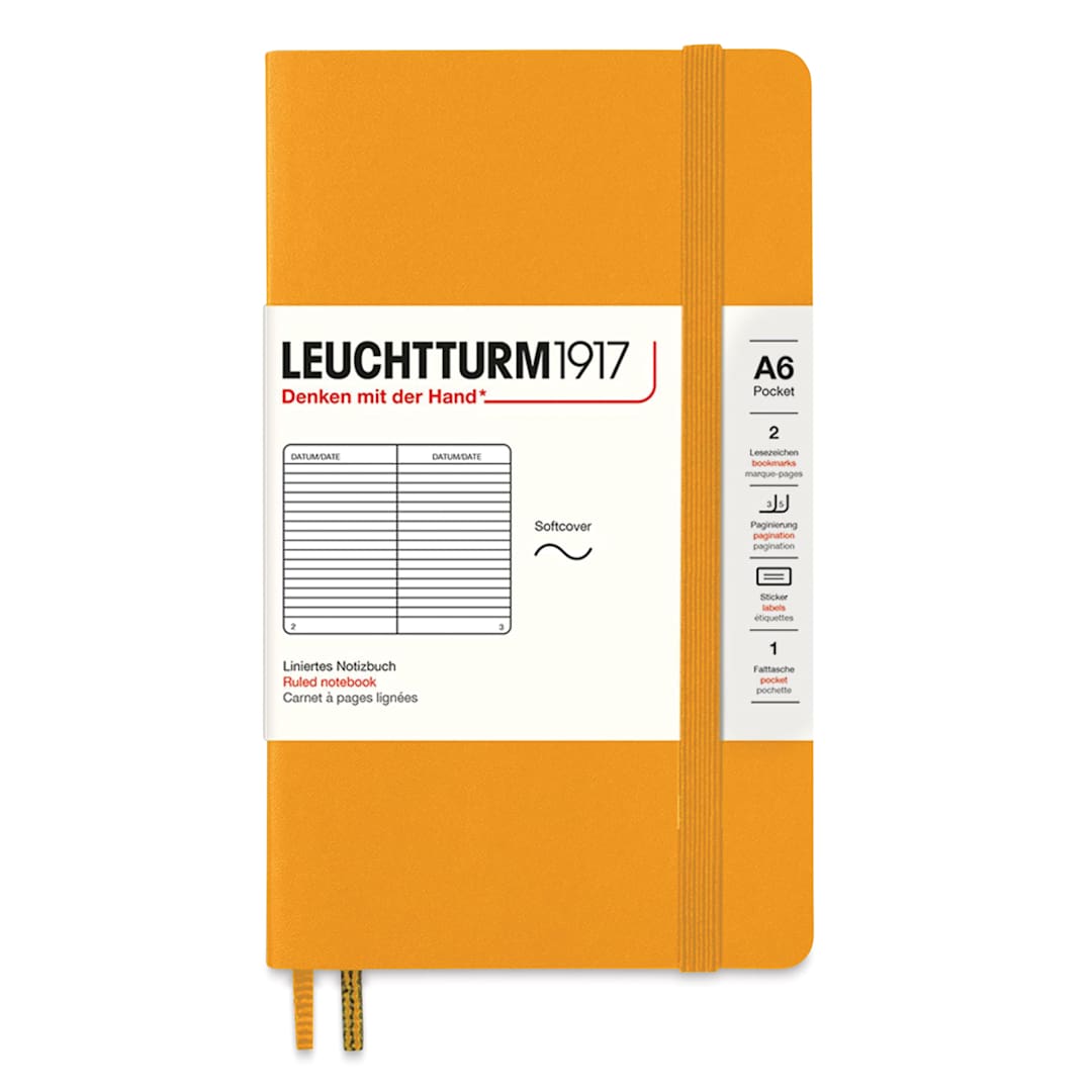 Open in modal - Leuchtturm1917 Ruled Softcover Notebook - Rising Sun, 3-1/2" x 6"