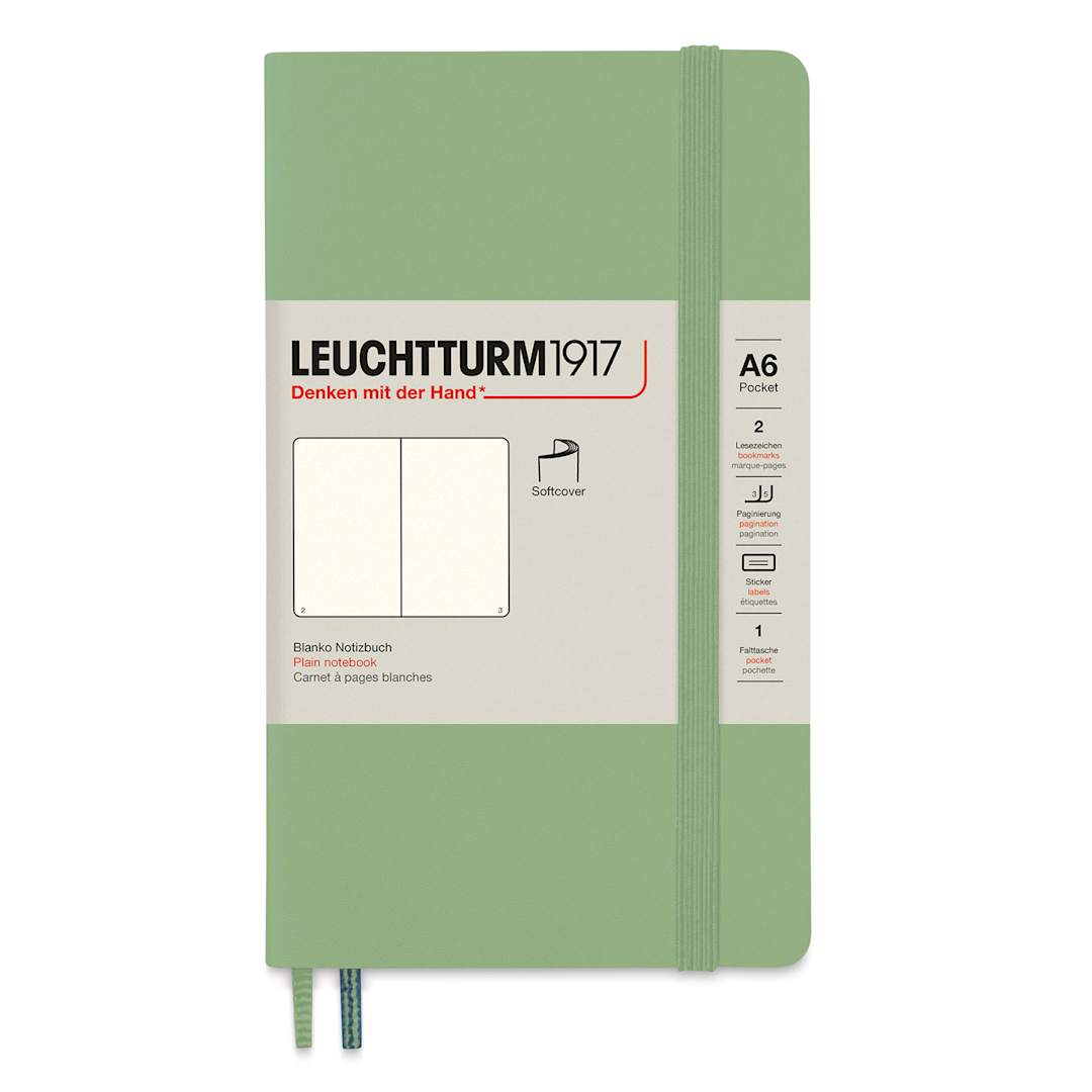 Open in modal - Leuchtturm1917 Ruled Softcover Notebook - Sage, 3-1/2" x 6"