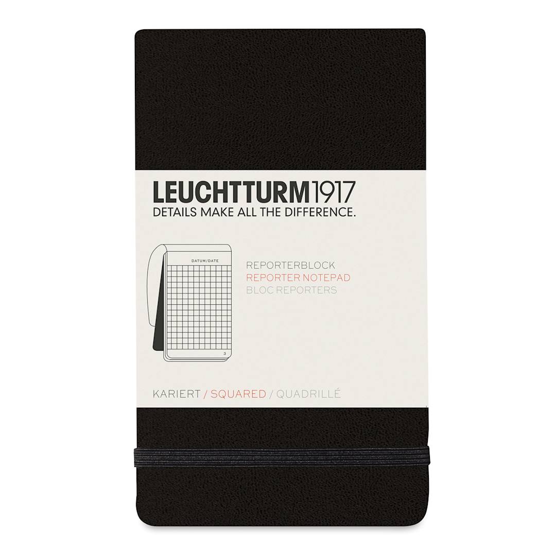Open in modal - Leuchtturm1917 Pocket Notepad - Black, Squared, 3-1/2" x 6"
