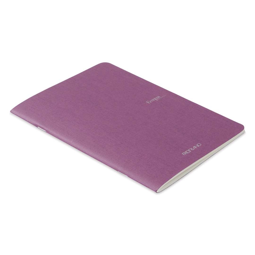 Open in modal - Fabriano EcoQua Staplebound Notebook - Wine, 8.3" x 5.8", Blank (side view)