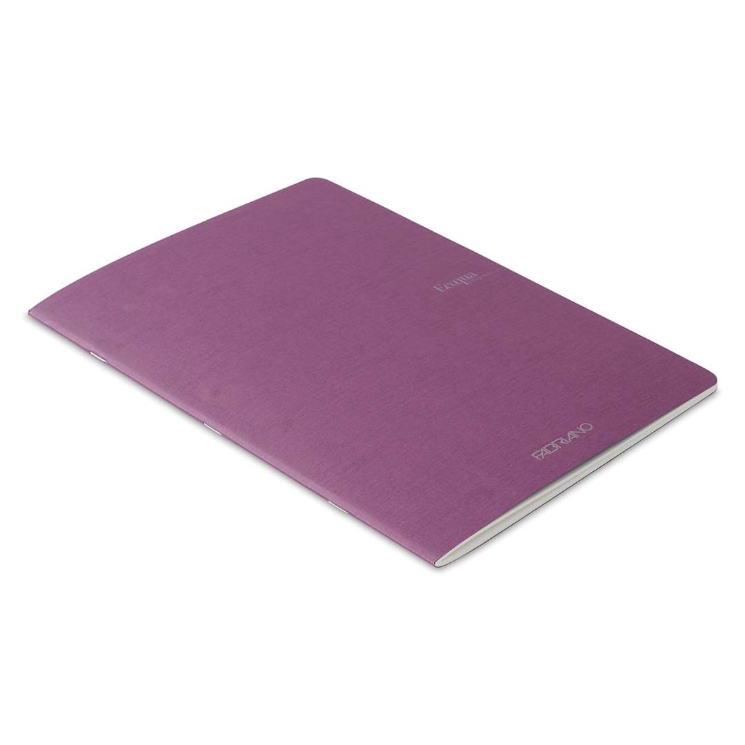 Open in modal - Fabriano EcoQua Staplebound Notebook - Wine, 11.7" x 8.3", Lined (side view)