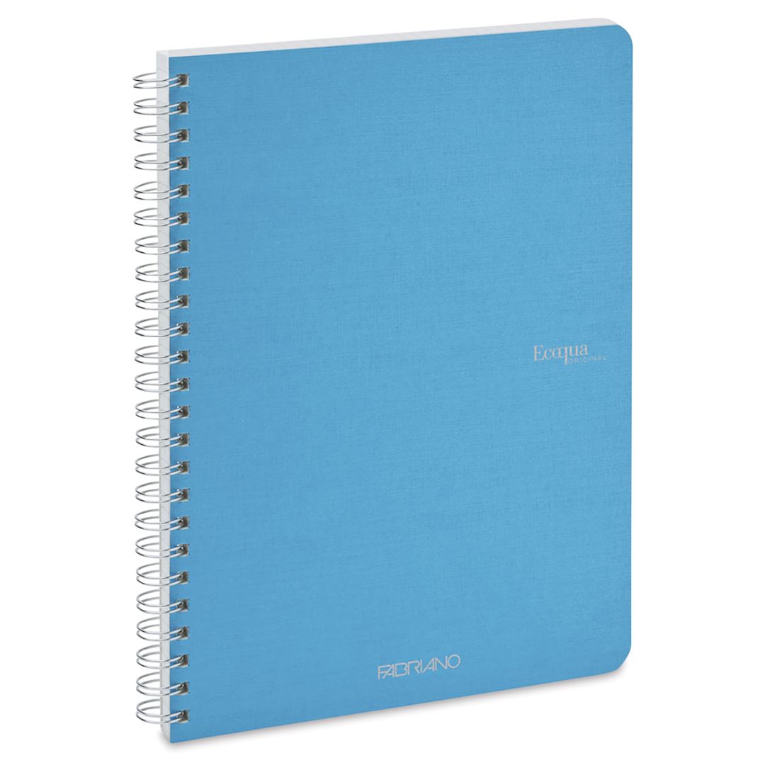 Open in modal - Fabriano EcoQua Spiral Notebook - Turquoise, 8.3" x 5.8", Blank