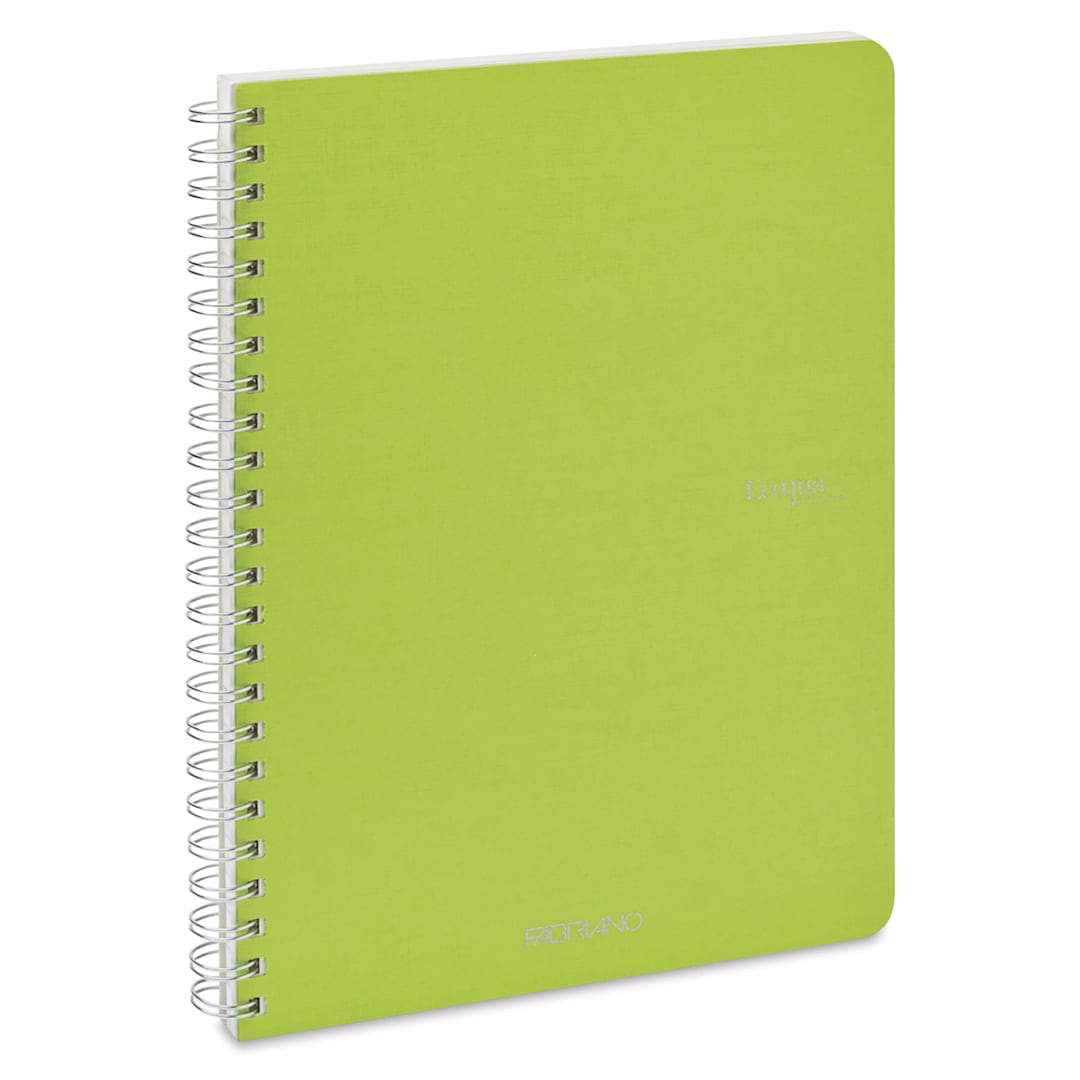 Open in modal - Fabriano EcoQua Spiral Notebook - Lime, 8.3" x 5.8", Blank
