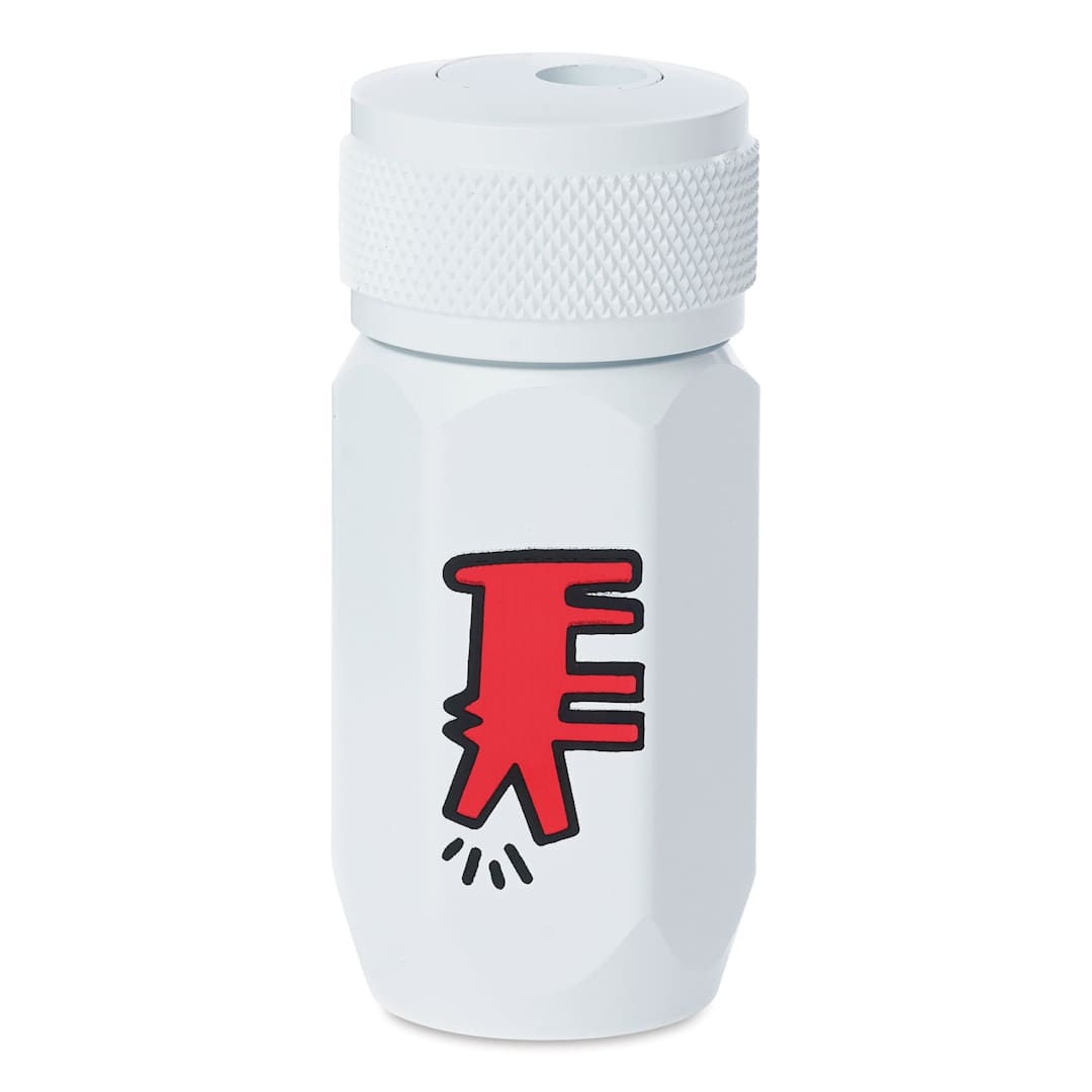 Open in modal - Blackwing x Keith Haring Volumes 292 One-Step Sharpener - Barking Dog, front of sharpener