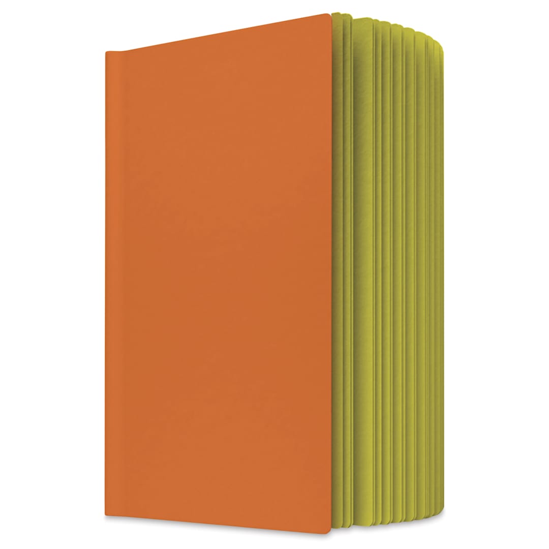 Open in modal - Uglybooks Perfect Bound Notebook - NO.1 Honey Bell, 5-3/4" x 4", 135 gsm, Pkg of 3, partially open