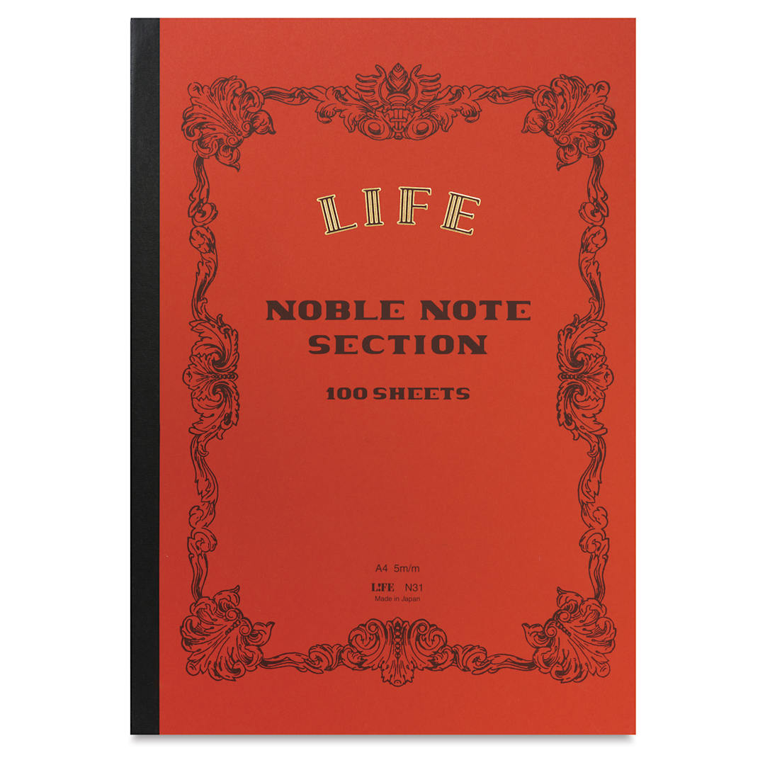 Open in modal - Life Noble Notebook - 8" x 12", A4, Orange, Grid, front cover