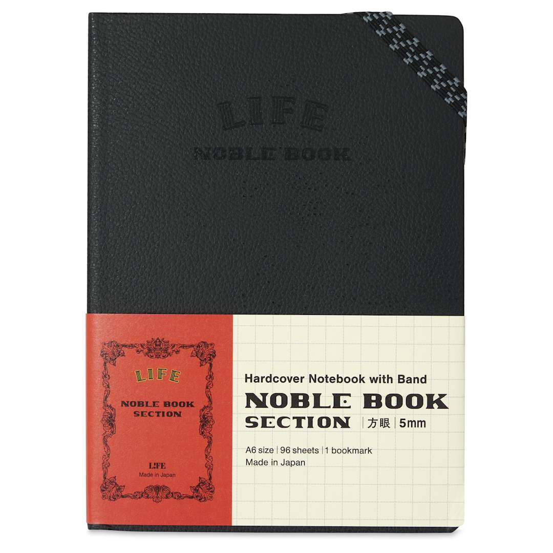Open in modal - Life Stationery Noble Notebook - 4" x 6", A6, Grid, 96 Pages, front of packaging