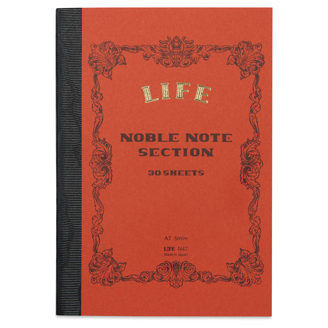 Open in modal - Life Noble Notebook - 3" x 4", A7, Orange, Grid, front cover