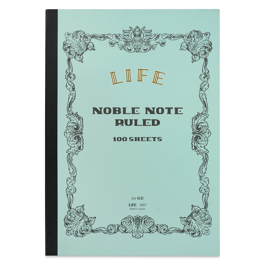 Open in modal - Life Noble Notebook - 8" x 12", A4, Blue, Ruled, front cover