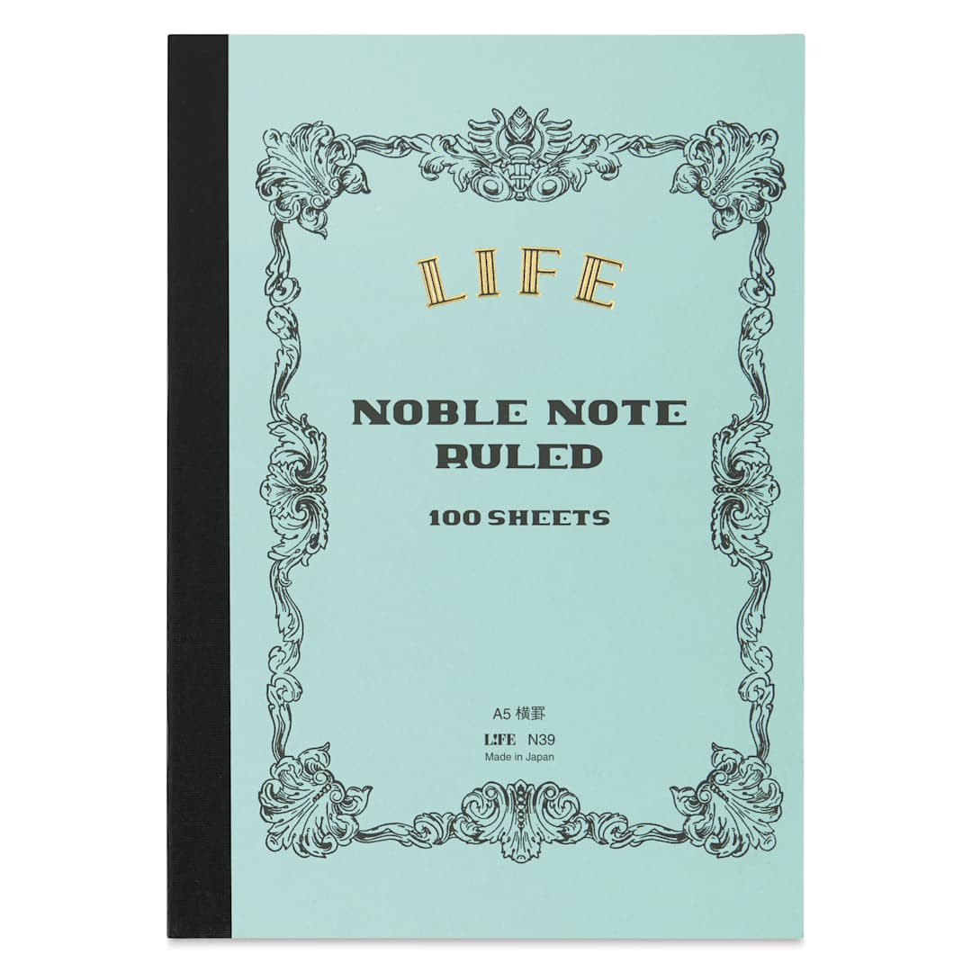 Open in modal - Life Noble Notebook - 6" x 8", A5, Blue, Ruled, front cover