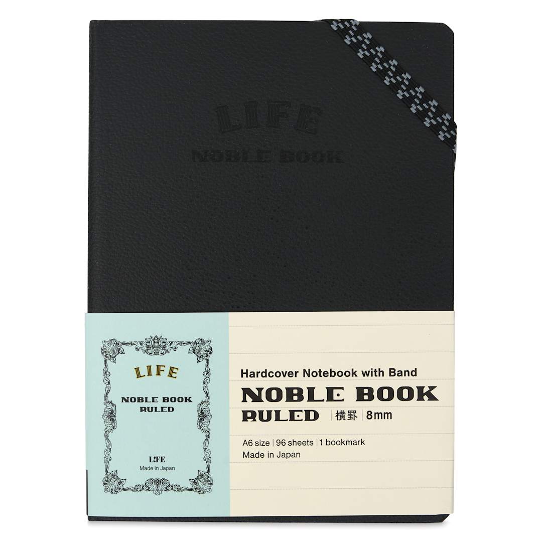 Open in modal - Life Stationery Noble Notebook - 4" x 6", A6, Ruled, 96 Pages, front of packaging
