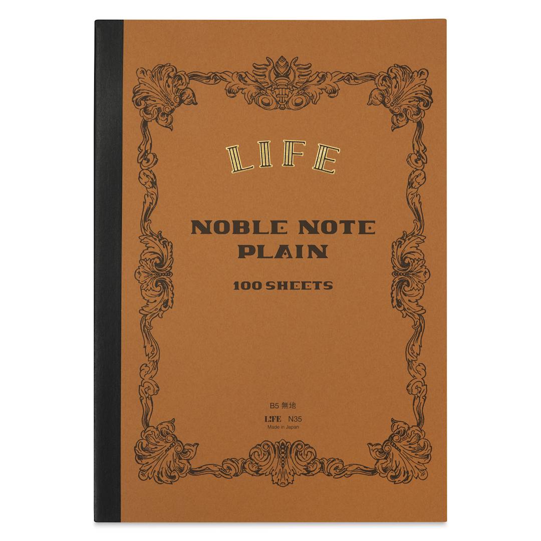 Open in modal - Life Noble Notebook - 7" x 10", B5, Brown, Blank, front cover
