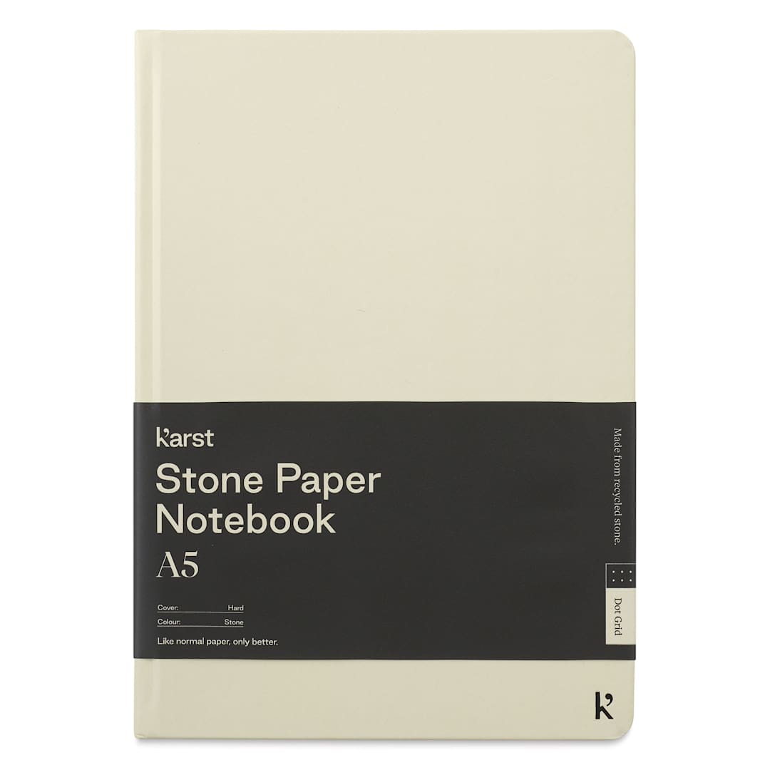 Open in modal - Karst Stone Paper Notebook - Stone, A5, Dot Grid, front