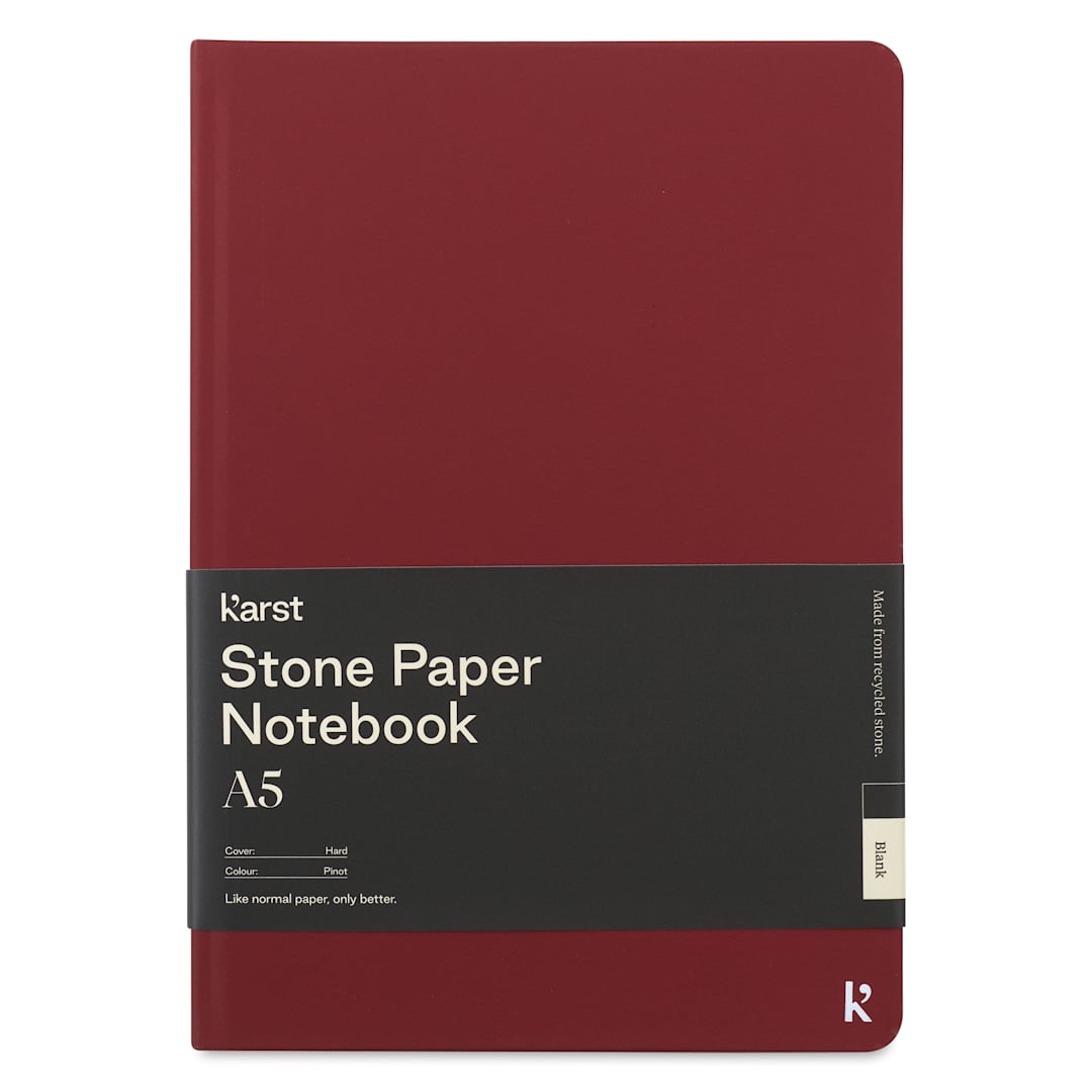 Open in modal - Karst Stone Paper Notebook - Pinot, A5, Blank, front