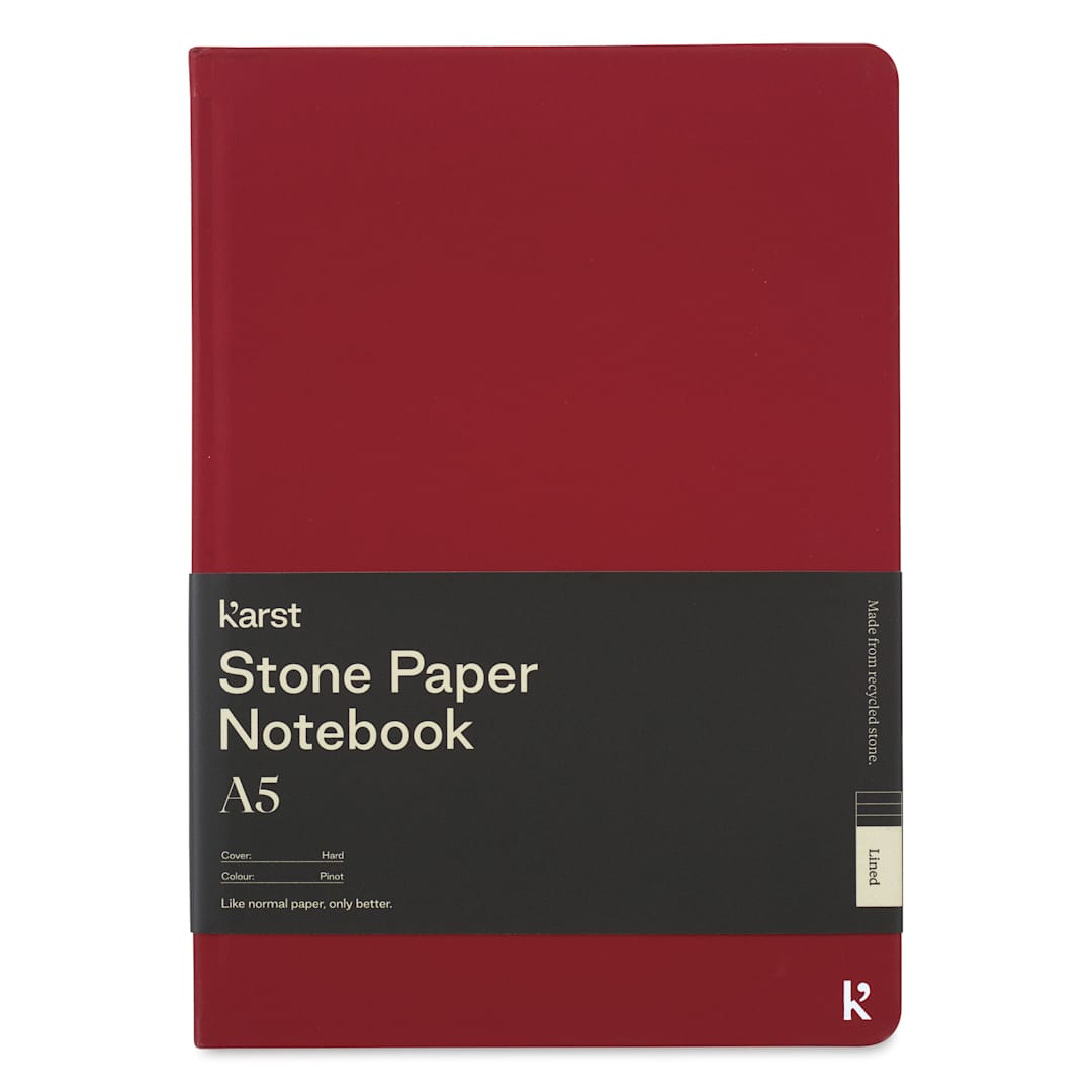Open in modal - Karst Stone Paper Notebook - Pinot, A5, Lined, front