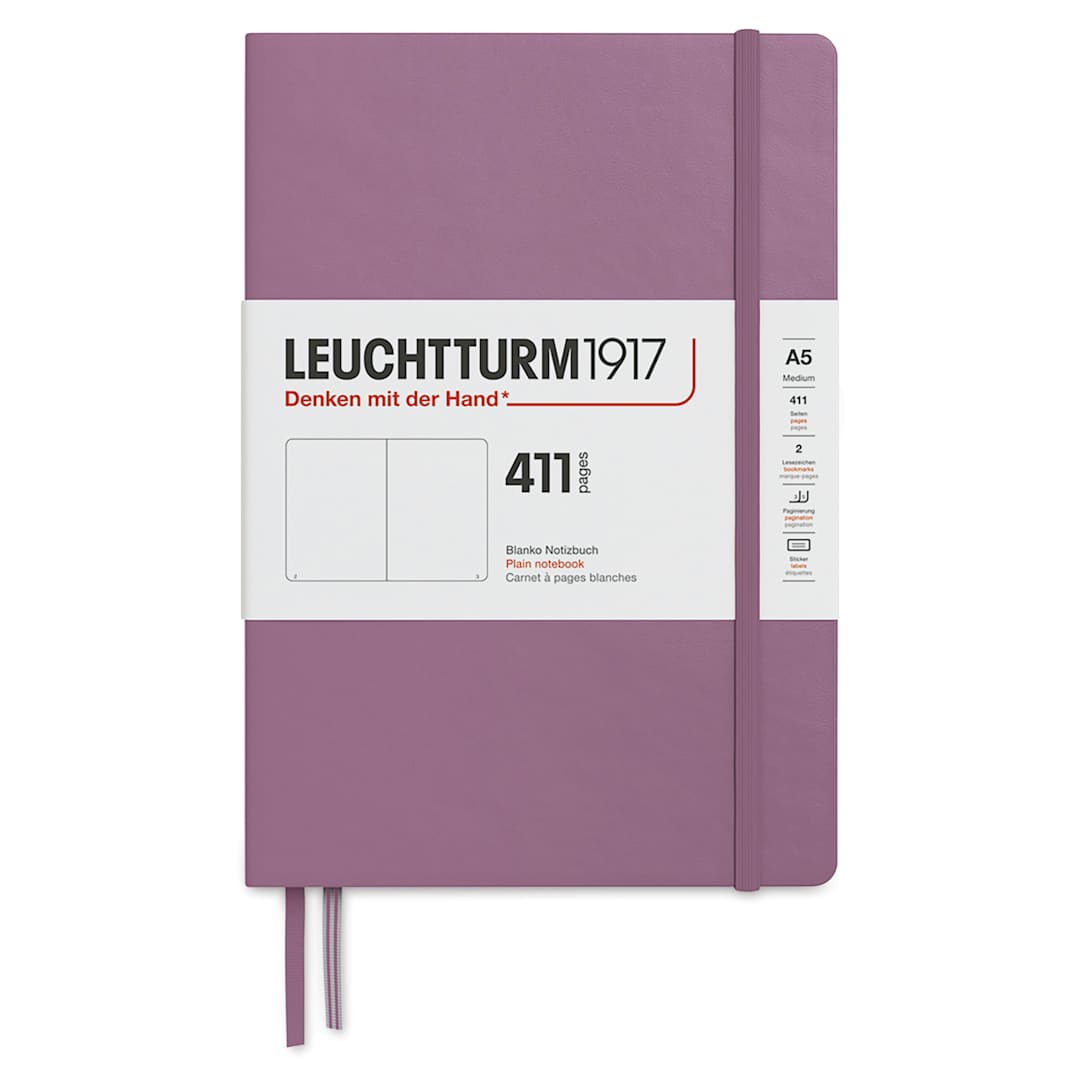 Open in modal - Leuchtturm1917 411 Notebook - Dusty Rose, 5-3/4" x 8-1/4", Blank