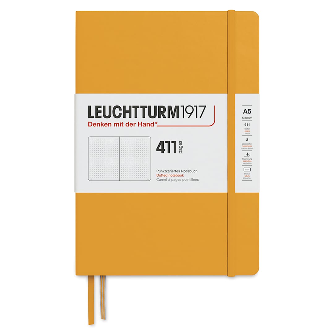 Open in modal - Leuchtturm1917 411 Notebook - Rising Sun, 5-3/4" x 8-1/4", Dot Grid