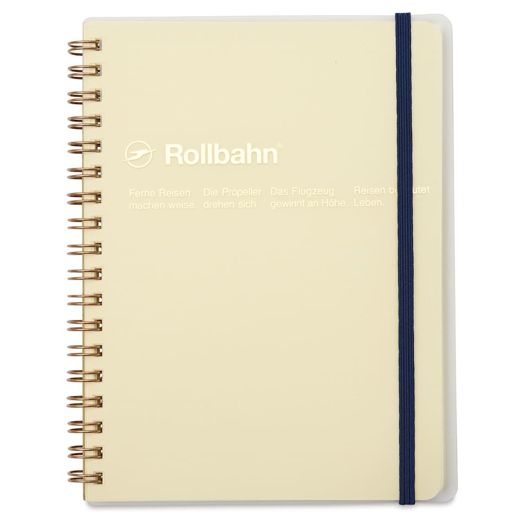 Open in modal - Delfonics Rollbahn Clear Plastic Notebook - 5-1/2" x 7", Clear, front cover