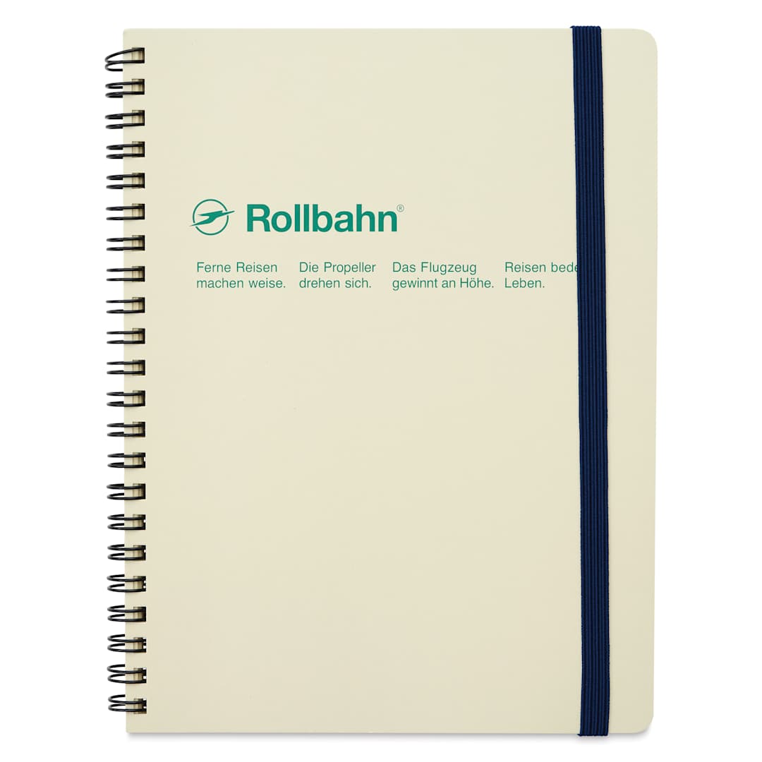 Open in modal - Delfonics Rollbahn Classic Spiral Notebook - Cream, A5, front