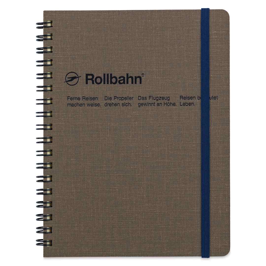 Open in modal - Delfonics Rollbahn Cap-Martin Notebook - 5-1/2" x 7", Greige, front cover