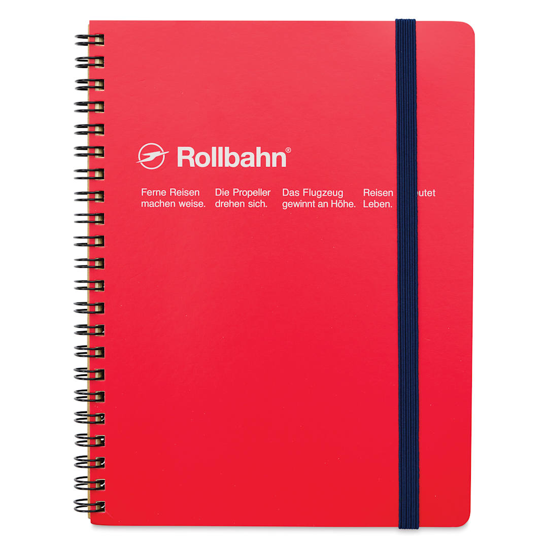 Open in modal - Delfonics Rollbahn Classic Spiral Notebook - Red, A5, front