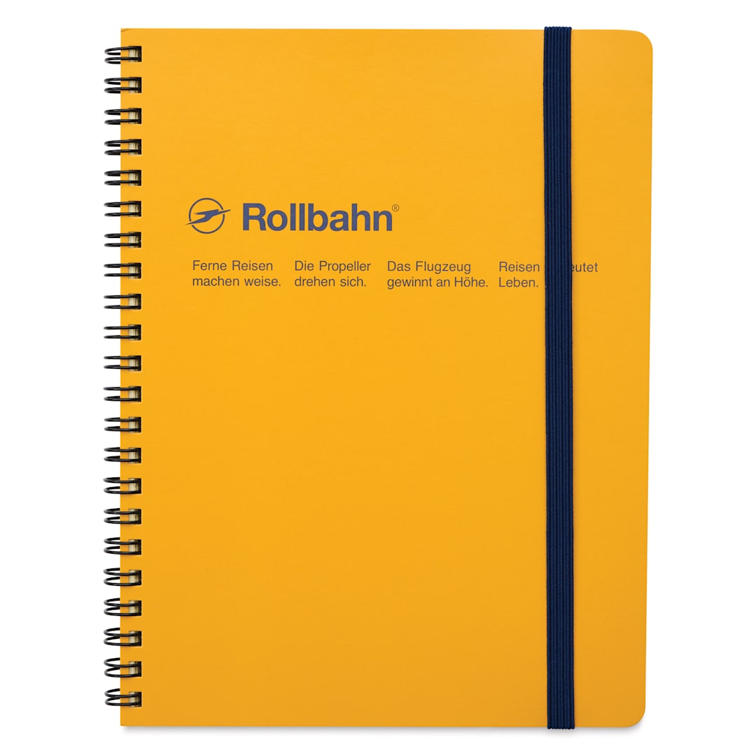 Open in modal - Delfonics Rollbahn Classic Spiral Notebook - Yellow, A5, front